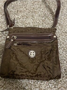 Giani Bernini Brown Crossbody Bag with Dark Brown Trim